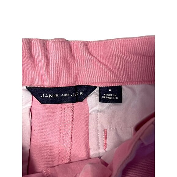 Janie and Jack Casual Flat Front Boy's Size 4T Pink Play condition Flaws noted i - Picture 5 of 5